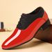 Men's Fashionable Low-Cut Business Casual Shoes - Pointed Toe PU Leather Oxfords With Soft Rubber Sole For Office & Daily Wear With Glossy Soft Sole_vogvips.com