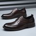 New Business Fashion Versatile Men's Top Layer Cowhide Genuine Leather Solid Wood Heel Sole Soft Surface_vogvips.com