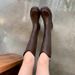 Grape Mom Same Style High Heel Thick Sole Over-the-Knee Plus Size Wide Fleece Lined Long Tube Riding Boots For Women_vogvips.com