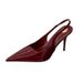 Pointed-toe High-heeled Hoe For Women, Pring/ummer 2026, Exy Red Patent Leather Lingback Hallow-cut Tiletto_vogvips.com
