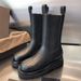 Cross-Border Plus Size Chimney For Women 2025 Autumn Winter New British Style Short Thick-Soled Martin Boots_vogvips.com