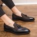 Vintage Small Leather Shoes Formal Business Fringe Leather Shoes_vogvips.com