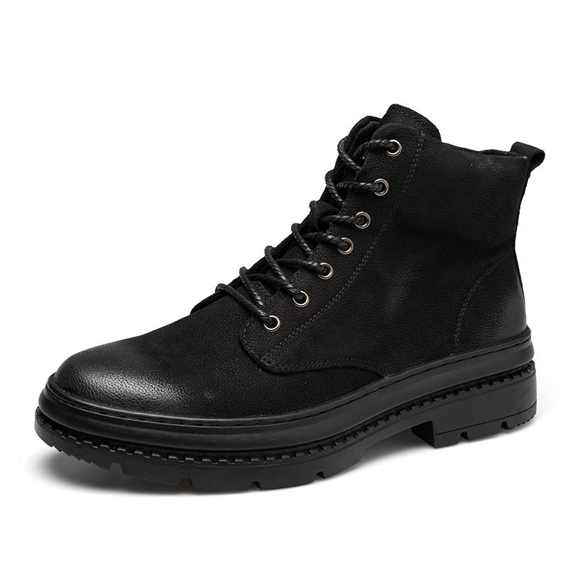 European Warm Series Men's Trendy Fashion Martin Autumn Winter New Fleece-Lined Short Outdoor Snow Boots_vogvips.com