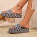 Women's Summer New Fashion Printed Designer Canvas Daily Casual Comfortable Vacation Beach Flip Flop Large Size 36-43_vogvips.com