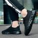 Men Lightweight Breathable Knit Running Trainers Non Slip Shock Absorbing Casual Sports Shoes_vogvips.com