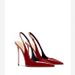 Elegant Patent Leather Stiletto Heels – Pointed-Toe Open-Back Sandals With Metallic Chain Detail_vogvips.com