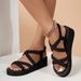 2026 Women Summer Sandals Leisure Wedges Shoes Soft EVA Sole Light Weight Elastic Back Strap Girls Student Platform_vogvips.com