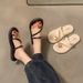Shell Flip-Flops For Women Summer Outdoor Fashion Wear-Resistant Non-Slip Flat Toe Clip Beach Shoes Wholesale_vogvips.com