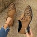Women's Shoes Large Size Wedge Heel Leopard Print Fashion Single Shoes Retro Front Lace Up Soft Leather Single Shoes Versatile Short Boots For Women_vogvips.com