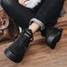 European Warm Series Shoes 2025 New Autumn Men's Fashion Trend Work Ankle Spiral Buckle Sports High-top Martin Boots_vogvips.com
