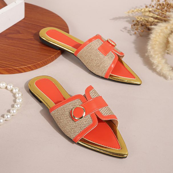 Women's Shoes Summer New Pointed Open Toe Color Matching Southeast Asia Middle East Huidong Shoes_vogvips.com