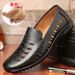 2021 Summer Casual Sandals Men, Genuine Leather Slip-New With Cowhide Sole, Hollow Breathable Hole Shoes For Middle-Aged_vogvips.com