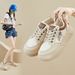 Mesh White Shoes Female Students Breathable Heightening Shoes Board Shoes Casual Shoes_vogvips.com