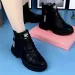 Fashion Casual Shoes Women New 2024 Winter Warm Plus Velvet All-Match Black Ankle Boots Thick-Soled Cotton Sneakers Zapatillas_vogvips.com