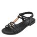 870-24 Roman Sandals 2026 Summer New Bohemian Retro Hollow Flat Comfortable Travel Beach Shoes_vogvips.com