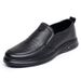 Spring New Men's Single Flat Leather Fashionable Casual Shoe Covers, Lazy One Foot Sh, Middle-aged And Elderly Dad_vogvips.com