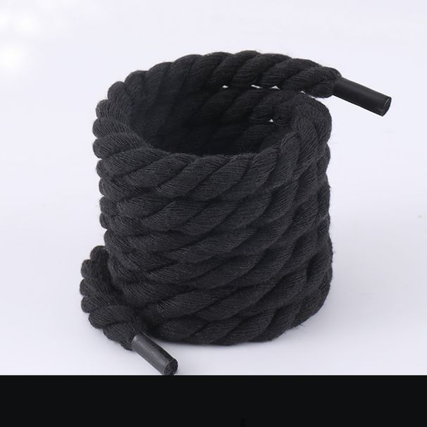 Shoe Accessories Rope Shoelaces Thick Round Men And Women Black Warrior Black Powder Beige Shoelaces_vogvips.com