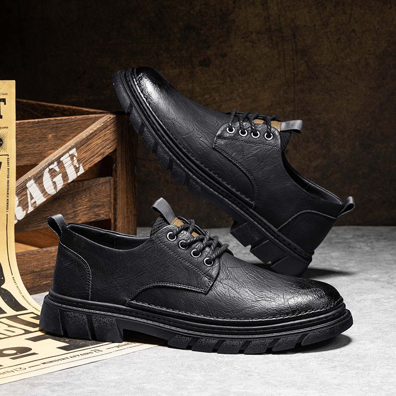 2025 Autumn New Trendy Men's British Style Boots Student Durable Low-top Work Martin Shoes_vogvips.com