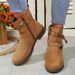 Cross-Border Plus Size Short For Women 2023 Autumn Winter New European American Casual Retro Martin With Side Zipper And_vogvips.com