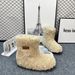Inner Height Increase Lamb Sheep Baa ~ Furry For Women Wool Lined Winter New Short Birkens Tock Cotton Shoes Snow Boots_vogvips.com