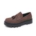 Suede Retro Large-size 2025 Spring And Autumn New Round-toe Tassel Thick-soled Height-increasing Men's Loafers_vogvips.com