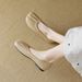Round Head Single Shoes Women's Flat-bottomed Pleated One-pedal Retro Grandma Shoes Soft-soled Mary Jane Shoes_vogvips.com