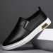 Euro Step 2025 New Slip-On Leather Comfortable Lightweight Breathable Loafers Fashion Versatile Trendy Men's Shoes_vogvips.com