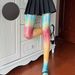 Silk Stockings Gradient Fishnet Stockings Sexy Dopamine Candy Color Pantyhose Colorful Rainbow Bottoming Stockings Slim Legs Socks_vogvips.com