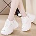Real Leather Thick Soled Inner Height Increasing Women's Shoes, 2025 Autumn And Winter Hot Items, Versatile Dad Shoes, Travel Fashion Shoes_vogvips.com