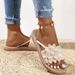 Women's Shoes, New Summer Floral Soft Sole, Large Size Women's Beach Sandals, One Line Outdoor Slipper_vogvips.com