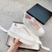 High Version 2025 New White Sneakers Biscuit Sports Sile Lace-up Board Platform Thick Sole Shoes Women Height_vogvips.com