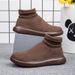 Plus Size New Summer Fly Woven Breathable Mesh Lightweight Casual Sports For Men And Women High Top Board Shoes_vogvips.com