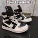 Women's High Top Casual Sneakers Thick Sole Side Zipper Lace-Up Height Increasing Trendy Versatile Shoes_vogvips.com