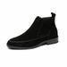 Martin Boots Men's Leather Velvet Korean Version Of Chinese Men's Boots Pointed Short Boots Chelsea Boots Men's_vogvips.com