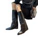 Pointed Toe High 2024 Winter New Korean Style Versatile Over-the-Knee Pearl Tube Boots For Women_vogvips.com