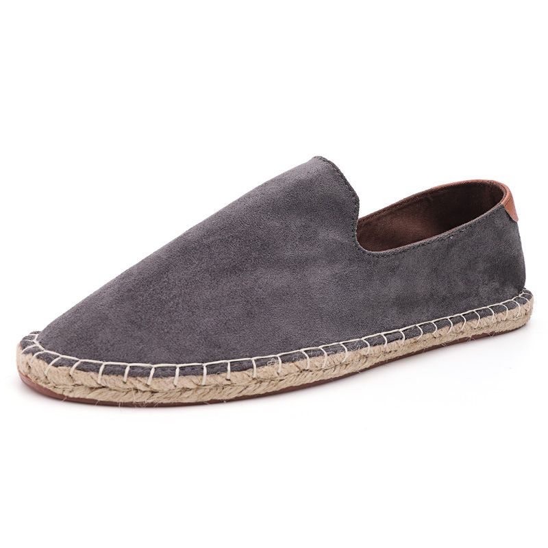 Men's Shoes Slip On Shoes Casual Cloth Shoes Lazy Linen Canvas Lazy Shoes Rope Fisherman Shoes Hand Stitched_vogvips.com