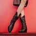 【youshilai】2025 Autumn Mid-Calf Riding Pointed Toe Chunky High Heel Short Slimming Slouch Boots For Women_vogvips.com