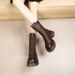 【 First Layer Cowhide 】 Martin Boots Women's Shoes 2025 Year Winter New Leather Thick Soled Midsole Knight Boots_vogvips.com