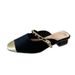 New Soft Leather Multi-color Square-toe Müller Shoes - Ankle Strap With 3cm Metal Chain - Versatile Casual Low-heeled Half-toe Shoes_vogvips.com