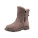 Winter Warm Snow For Women 2024 Autumn British Style Martin Boots Ins Internet Celebrity Side Zipper Fleece Short_vogvips.com