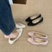 Single Shoe Women's 2025 New Versatile French Sweet Temperament Elegant Woolen Bow Warm Commuting Shoes_vogvips.com