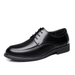 Men's Leather Breathable Lace-up Formal Shoes With Hollow Out Design_vogvips.com