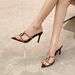 YX2026 Summer New Niche Rhinestone For Women, Thin Heel High Heels To Match Dresses, Fairy Style Slide Sandals_vogvips.com