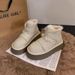 Boots With Fleece Lining, Thickened Leather Surface, Velcro Snow Women's Short Warm Boots, Cotton Shoes, New Autumn And_vogvips.com