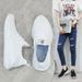 Flyknit Sports For Women Students Spring Summer New Korean Style Trendy Running White Breathable Mesh Shoes_vogvips.com