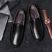 Top Layer Cowhide Men's Casual Genuine Leather Loafers Slip-On Driving Shoes_vogvips.com