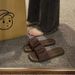 French High-end One-piece Slippers For Women's Summer Outdoor Wear, Ins New Year Flat Bottomed Beach Sandals_vogvips.com