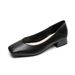 Grandma Shoes Women's Thick Heel French Single Shoes Medium Heel Shallow Mouth Evening Women's Shoes_vogvips.com