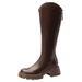 Martin For Women, New Spring And Autumn Slim Over-the-Knee Mid-Calf High Boots, Petite Long Boots_vogvips.com