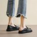 2025 Spring New Leather Women's Loafers Work, Soft Sole British Style Versatile Single Shoes For Women_vogvips.com